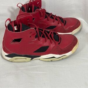 Nike Boys Air Jordan Flight Club 91 555472 Red Basketball Shoes Sneakers Sz 5.5Y